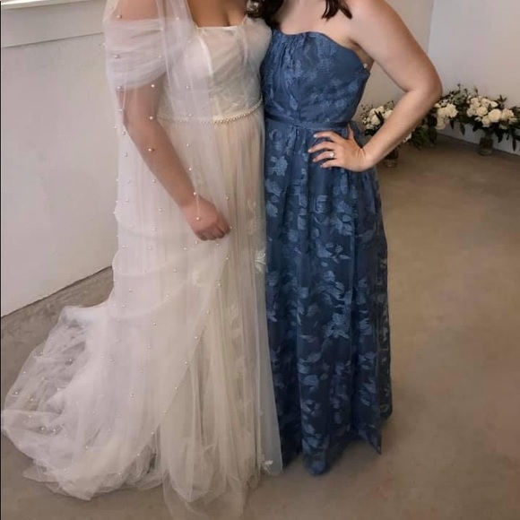 Blue Bridesmaid Dress - Picture 6 of 7